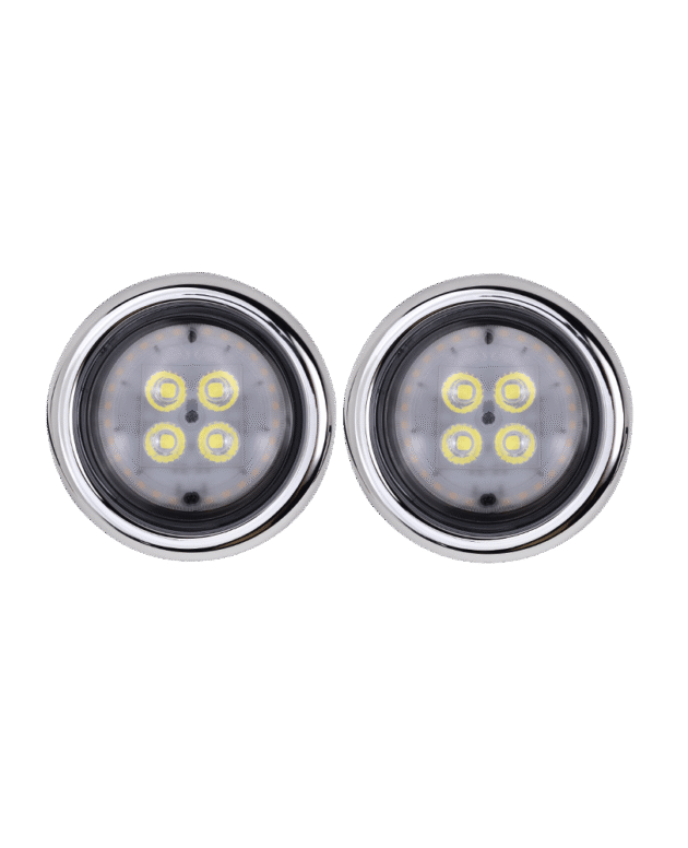 EECO 4 LED WHITE WITH DRL AMBER