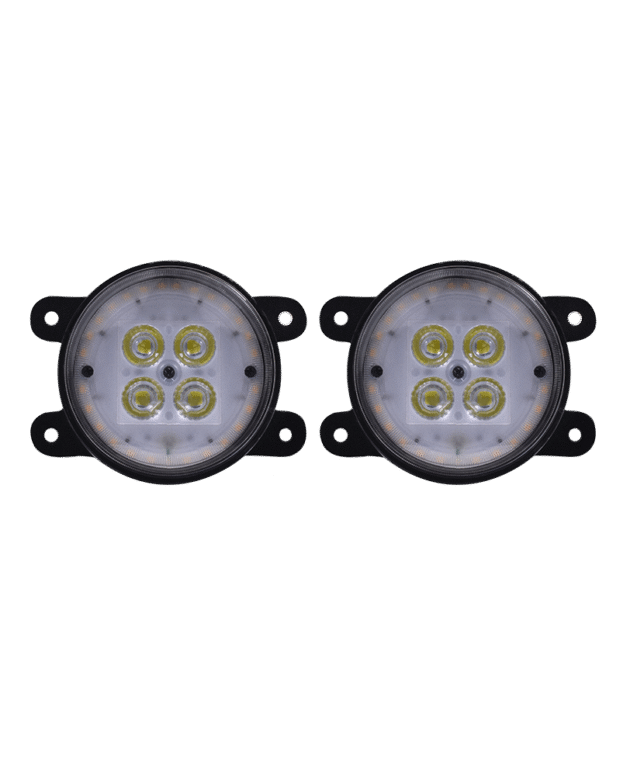 Universal 4 LED White With DRL Amber